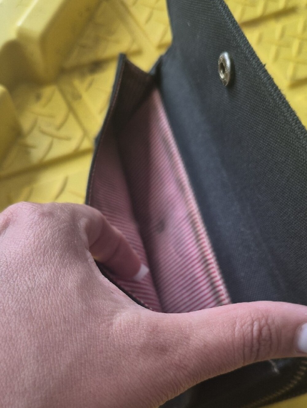 HERSEL Black Wristlet Wallet with Snap Closure - Picture 4 of 4